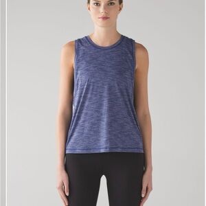 Lululemon Tank, Cardio Squad, Heathered Blue, Small